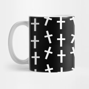 Christian cross Jesus black easter pattern Mug